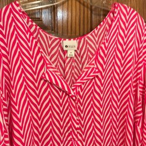 STYLUS Tops - π Pink Zebra Blouse STYLUS Tops - π Pink Zebra Blouse